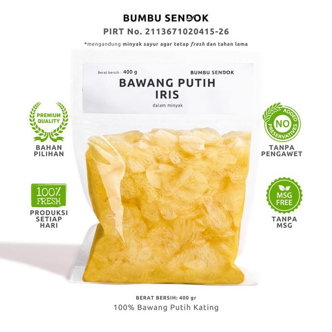 

BUMBU SENDOK Refill Bawang Putih Iris dalam Minyak / Sliced Garlic nUg