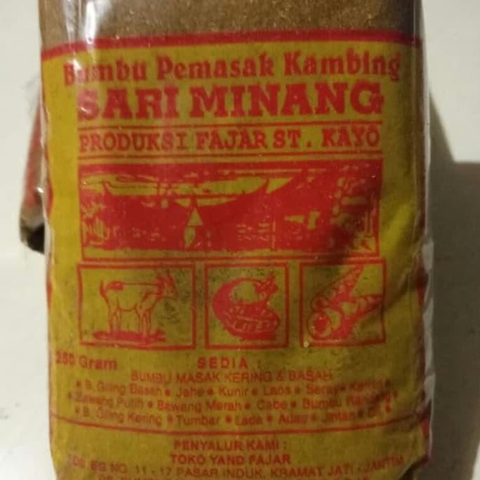 

Bumbu Pemasak KAMBING Sari Minang Untk Gulai Masakan Padang Sariminang nUg
