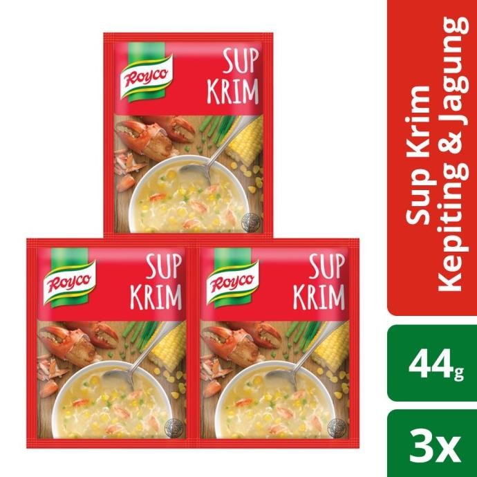 

Royco Sup Krim Kepiting & Jagung 44G isi 3 nUg