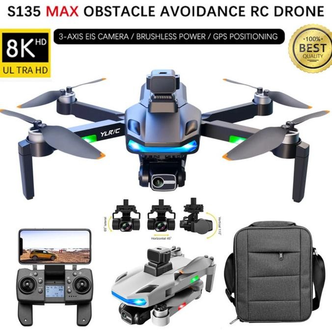 Sale Rc Drone Gps Dual Kamera Ylrc S135 Pro 8K Hd 3-Axis Gimbal