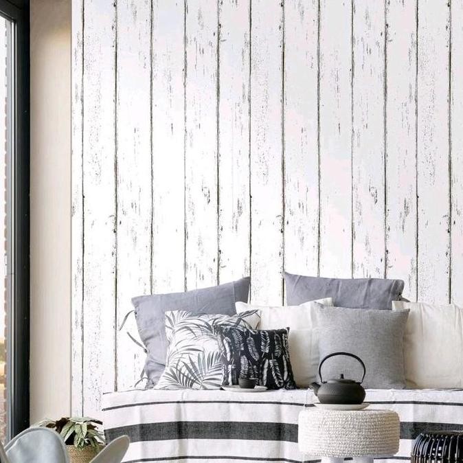 TERBARU WALLPAPER DINDING SERAT KAYU PUTIH KERTAS