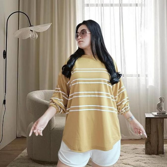 Promo Kaos Oversize /Atasan Wanita/Atasan Lengan Karet 7/8/Atasan Hijab Tshirt
