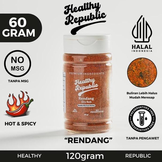 

Healthy Republic Bumbu Marinasi Dry Rub 60 Gram Serba Guna No MSG HALAL nUg