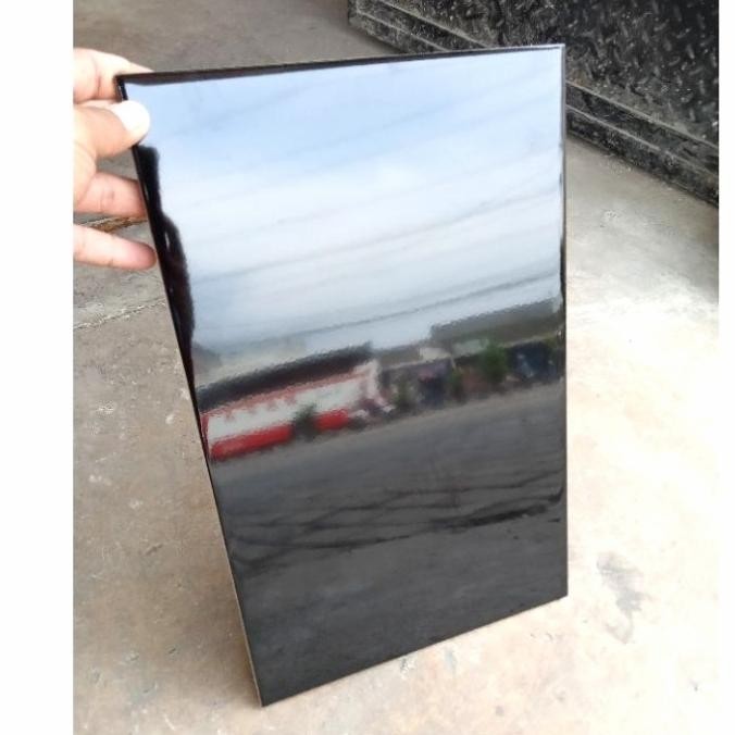 KERAMIK DINDING DAPUR KAMAR MANDI HITAM POLOS BLACK FLAT 25X40 KW1