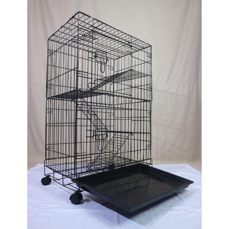 Kandang Kucing 3 Tingkat Roda