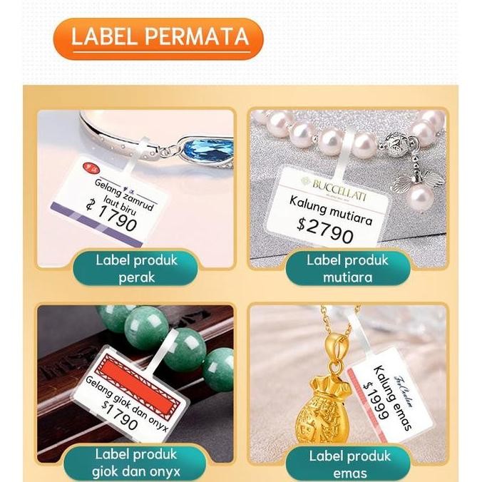 

READY STOCK NIIMBOT B21/B1/B3S STIKER HARGA PERHIASAN, COCOK UNTUK MENCETAK LABEL HARGA PADA KALUNG DAN CINCIN KERTAS !!!!!