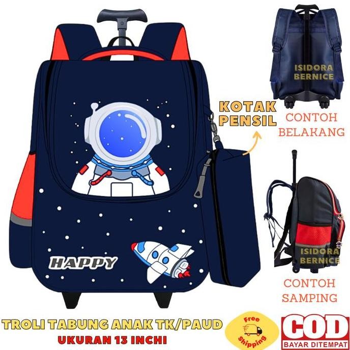 Nevarastore- Ptasi Tas Troli Anak Tk Paud Tas Troli Anak Laki Laki Tas Troli Anak Paud Cewek Unicorn