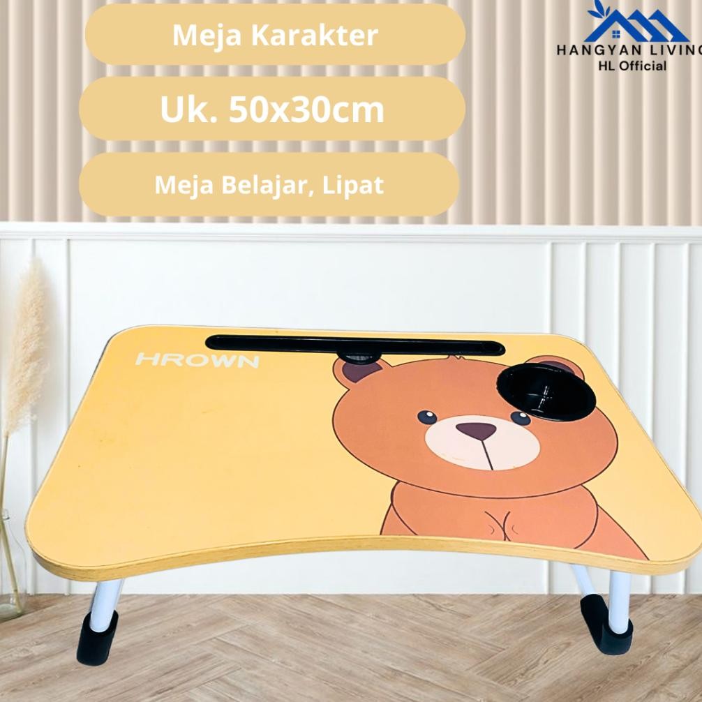 

HY MEJA LIPAT LAPTOP SERBAGUNA MEJA PORTABLE BELAJAR MEJA LIPAT PRAKTIS MEJA KARAKTER ANAK 50X30