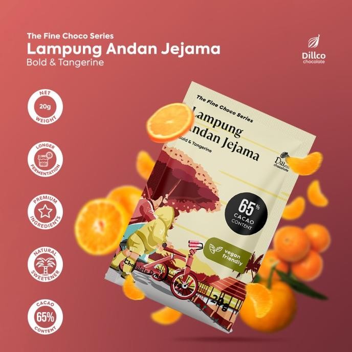 

Dillco Fine Choco Series LAMPUNG ANDAN JEJAMA 20 Gram Vegan Friendly nUg