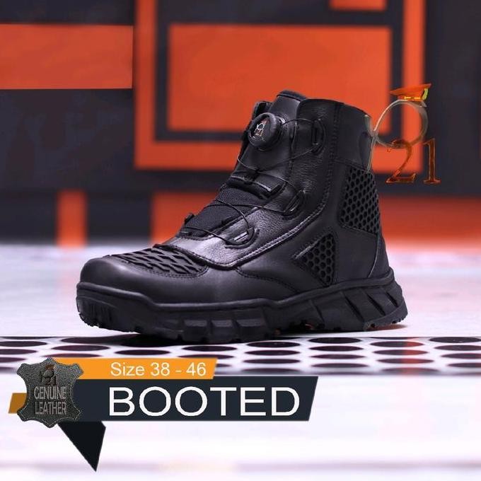 P21 Booted Sepatu PDL Lantas / PDH TNI Polri Kulit Asli paspampres