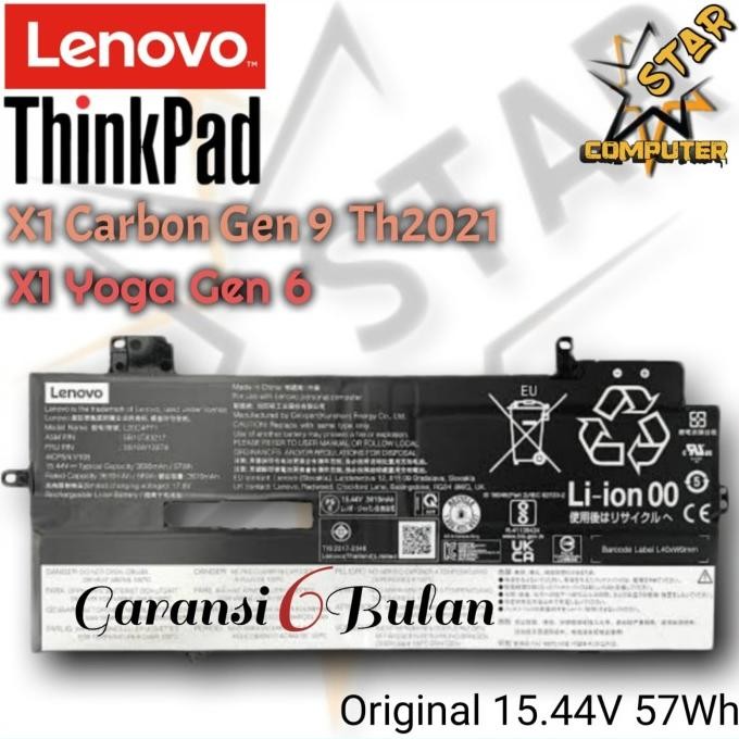 Baterai Lenovo Thinkpad X1 Yoga Gen 6 L20D4P71 L20C4P71 L20M4P71 New Stok