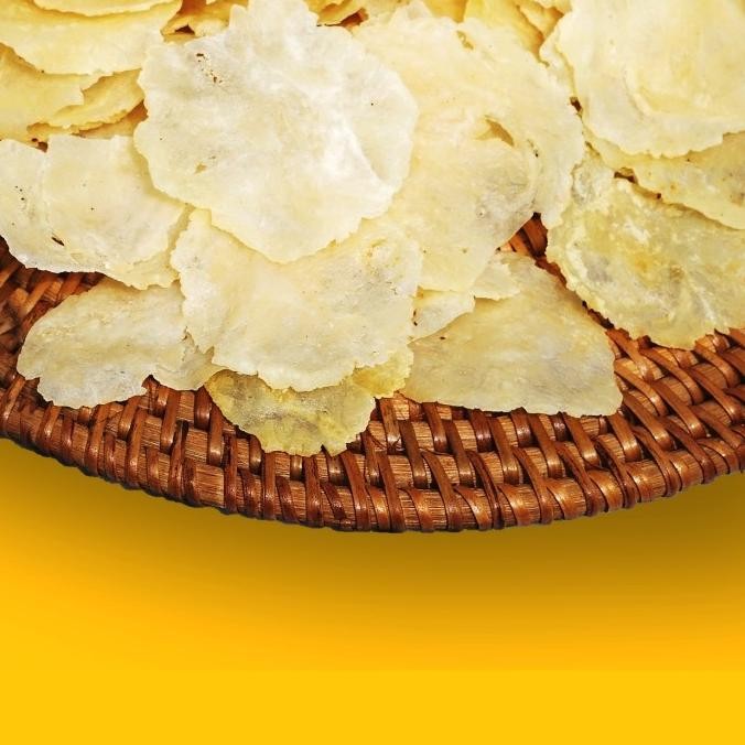 

Grosir Emping Aceh 1 Kg Curah Murah- Kerupuk Super Tipis Mentah Siap Goreng