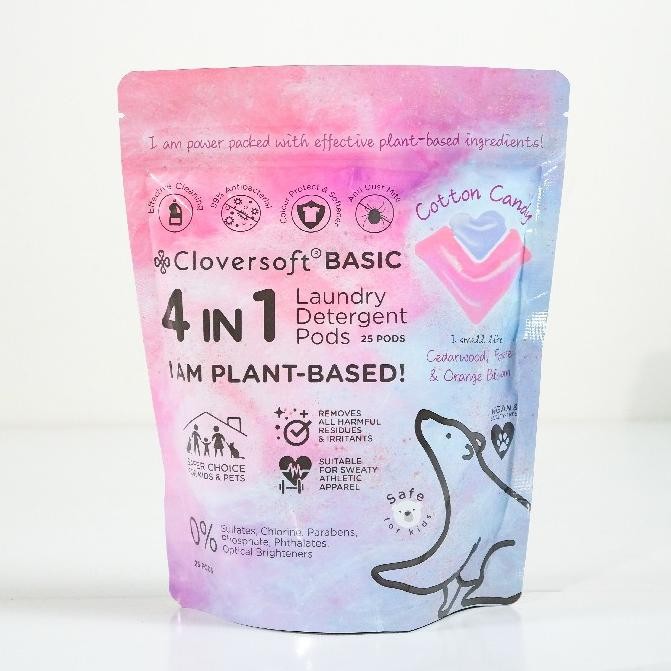 Promo Cloversoft 4 In 1 Anti Dust Mite Basic Laundry Pods Detergent Cuci