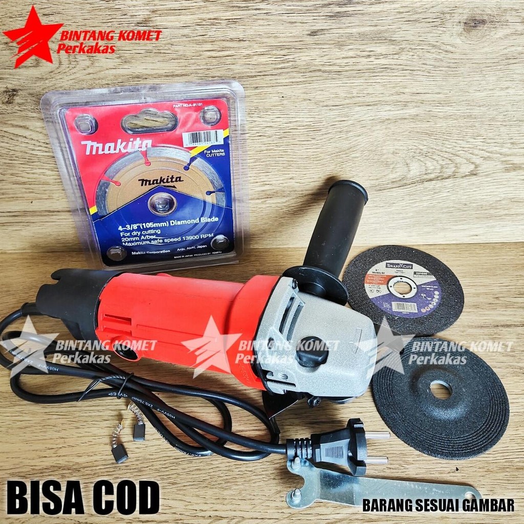 MESIN GERINDA MATA KERAMIK MAKITA, GURINDA MATA LENGKAP, MATA POTONG KERAMIK MAKITA. GERINDA 4 INCH 