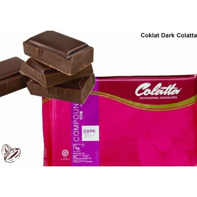 

Colatta Dark Compound 1 KG / coklat blok colata hitam 1kg liquid