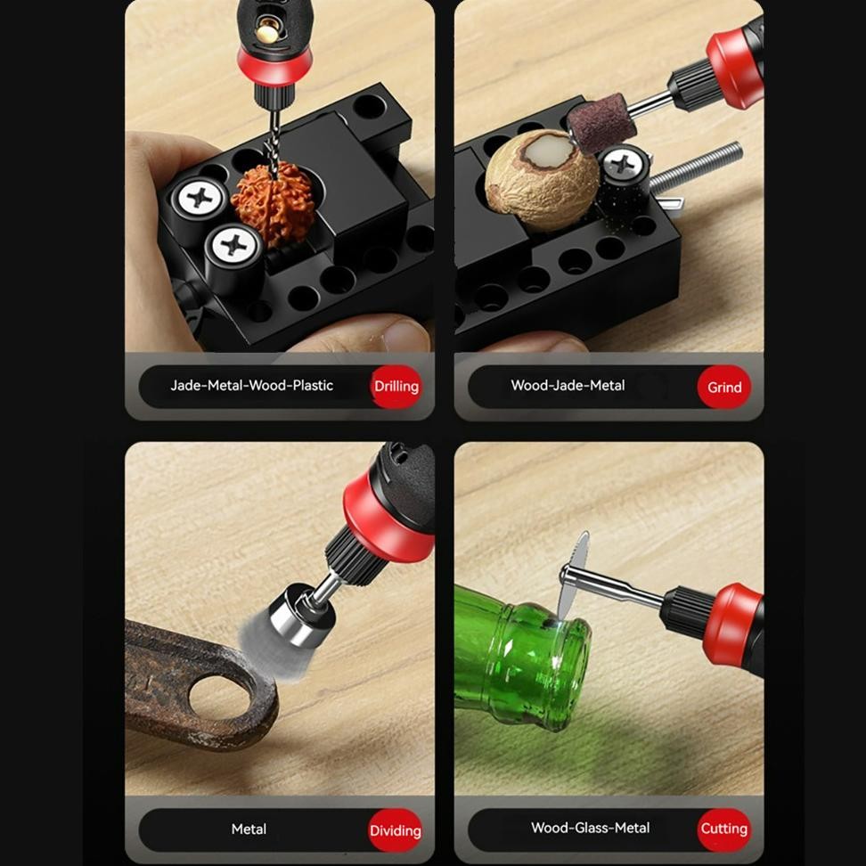 Mesin Mini Grinder Grafir Bor Potong Gerinda Ukir/Gerenda listrik Bor Mini 134PCS/MINI DIE GRINDER M