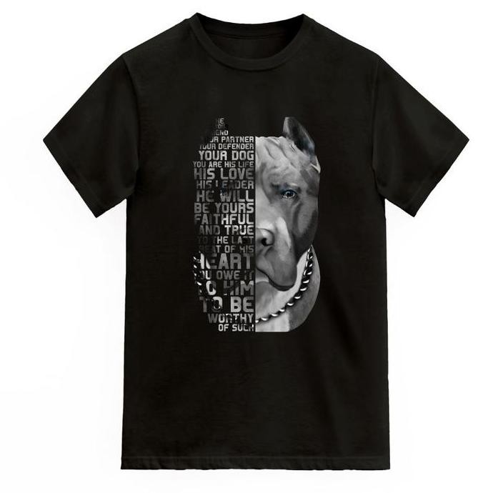 New Haoshoku - Tshirt Distro Pria Pitbull - C208 - Sablon Nyaman - Motif