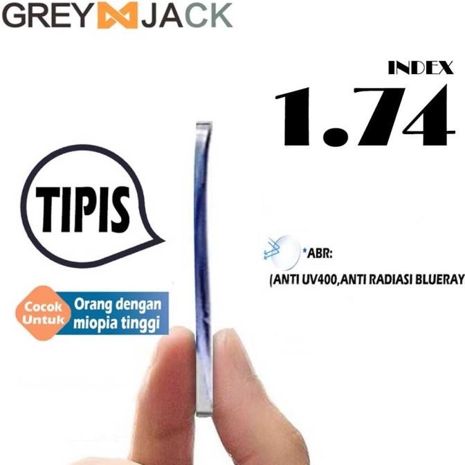 Grosir Grey Jack Lensa Di Pertipis Kacamata Minus Tinggi Super Tipis 1.74