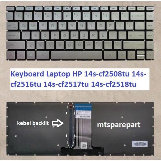 Keyboard Laptop Hp 14S-Cf2508Tu 14S-Cf2516Tu 14S-Cf2517Tu 14S-Cf2518Tu New Stok