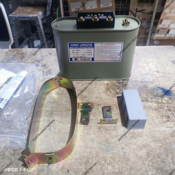 Kapasitor Bank Mc 5 Kvar 415 V 50Hz Power Capasitor 92.4Uf 5Kvar Asli Harga Spesial