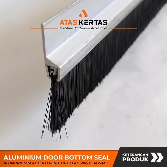 door seal bulu bawah pintu MEGAN - alumunium door bottom seal brush - penutup celah pintu bawah