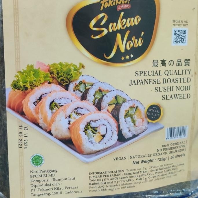 

Sale Sakao Nori Isi 50 Pcs Lembar Rumput Laut Sushi Best Halal