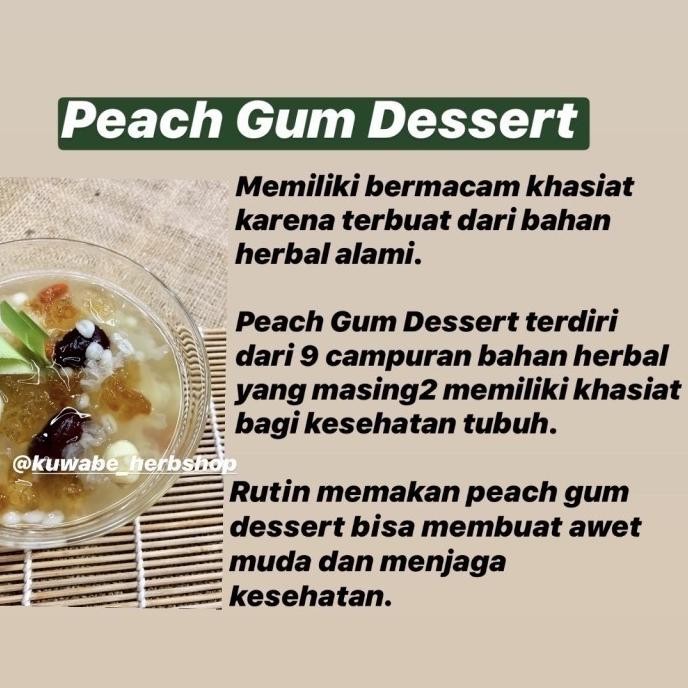 

Promo Peach Gum Dessert Premium/Paket Raw Mentah/Tao Jiao Set (6 Porsi)