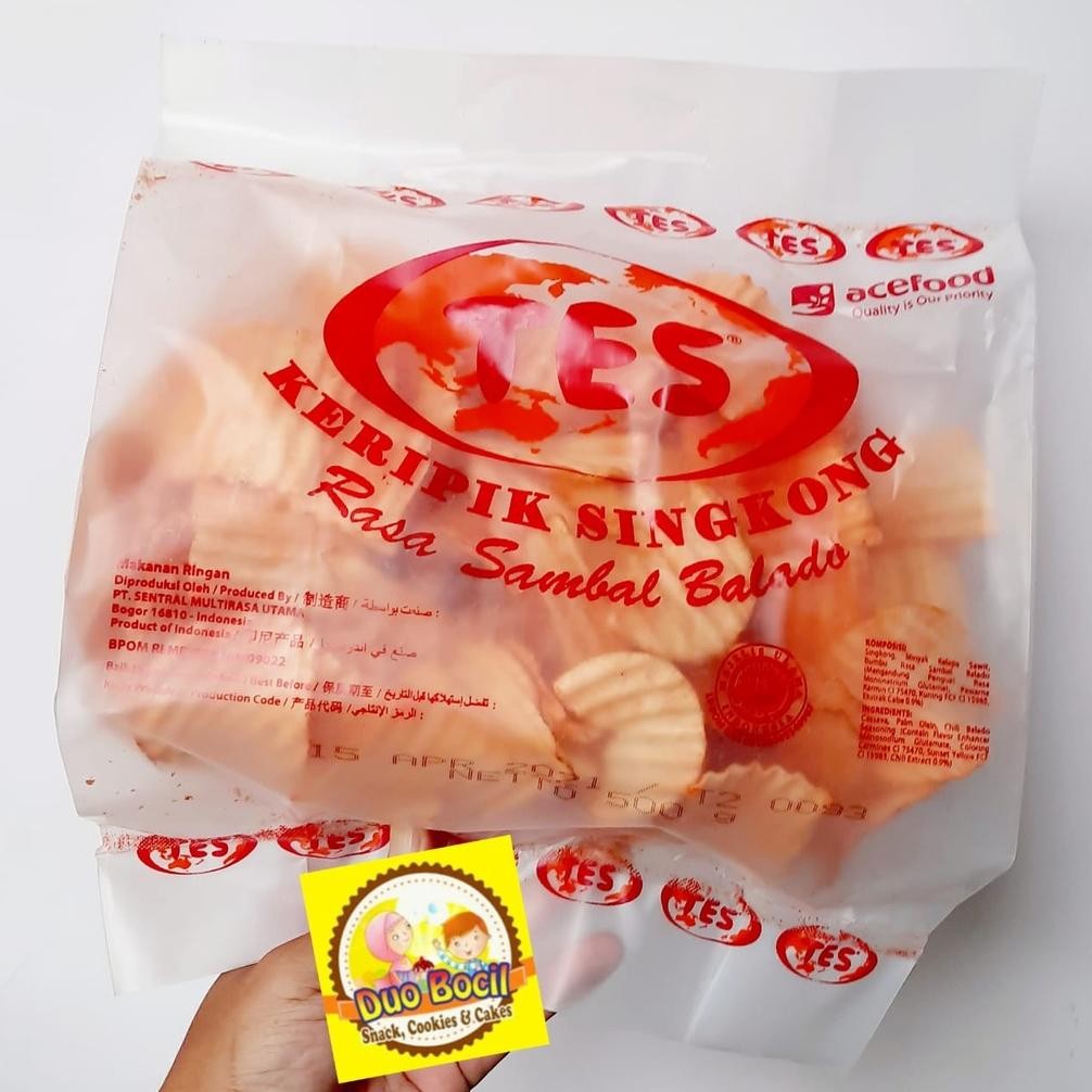 

HJ Keripik Singkong TES - CHUBA Sambal Balado 500 Gram - Duo Bocil Snack
