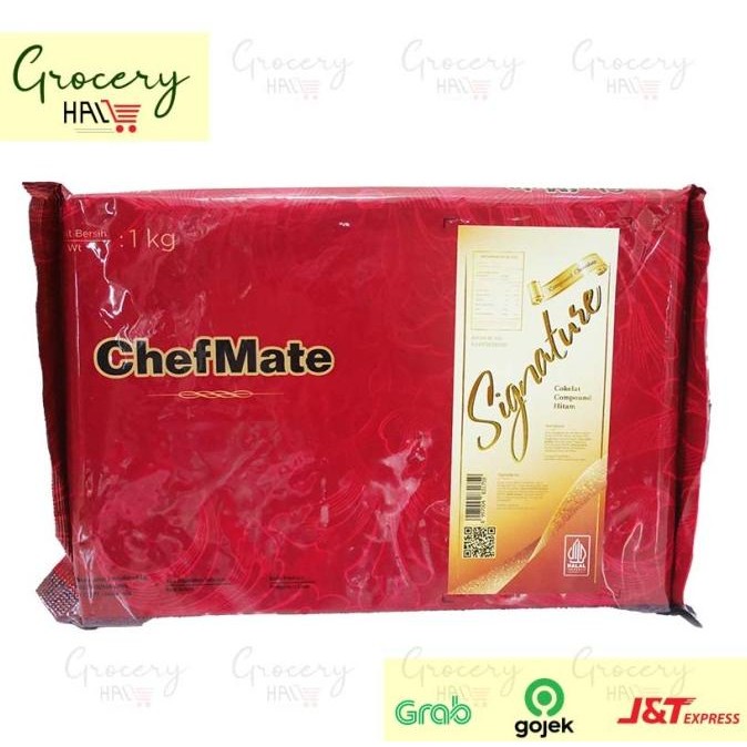 

CHEFMATE SIGNATURE DARK CHOCOLATE COMPOUND 1KG ( COKELAT BATANGAN ) liquid