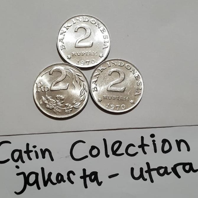 TERSEDIA Uang koin 2 Rupiah 1970