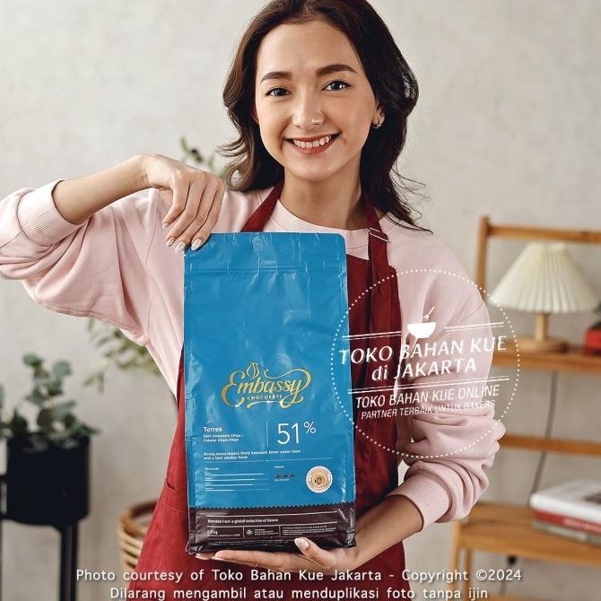 

Embassy Chocolate - TULIP TORRES 51% 100g Choco chips Couverture liquid