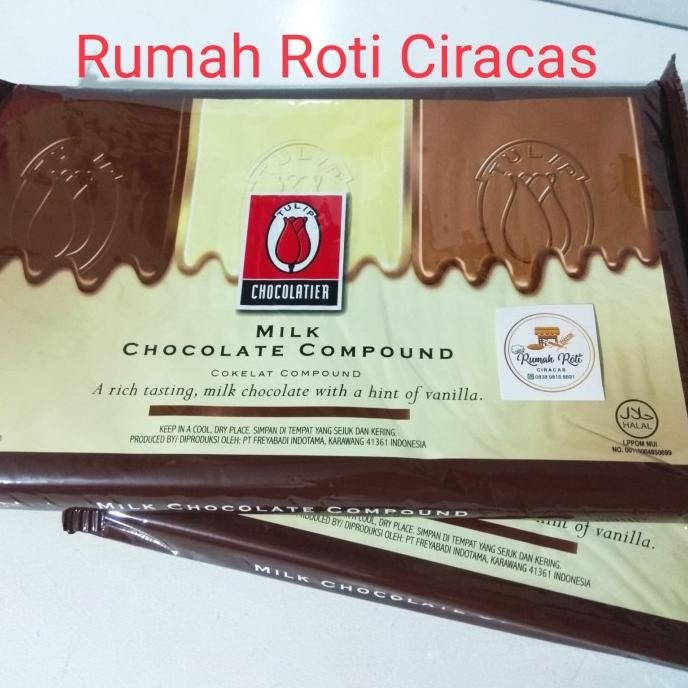 

TULIP MILK CHOCOLATE 1KG COMPOUND COKLAT BATANG CHOCO KG liquid