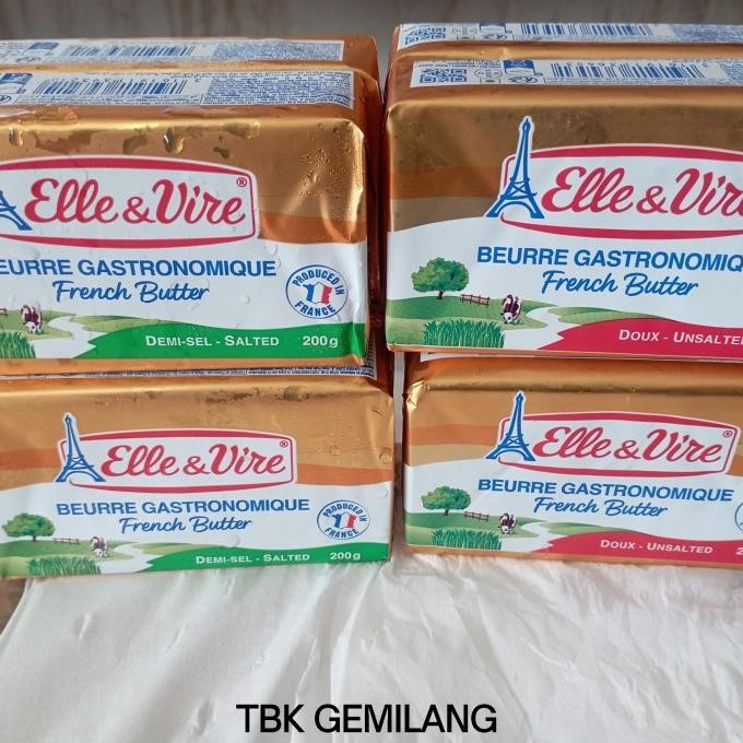 

Elle & Vire Butter Salted & Unsalted 200Gr Terbaru