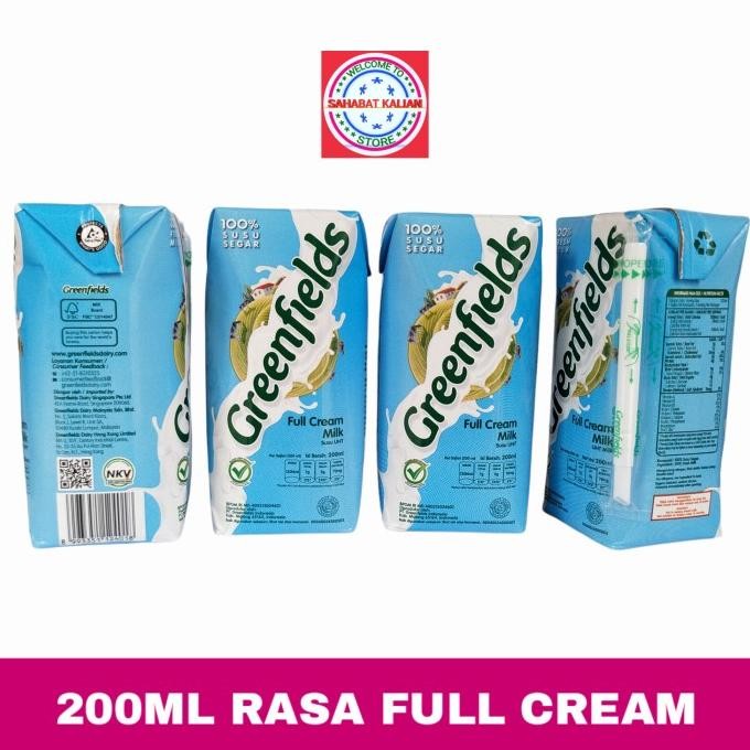 

Susu Uht Greenfields Full Cream Milk 200Ml 1 Karton Isi 24 Pcs Best Seller