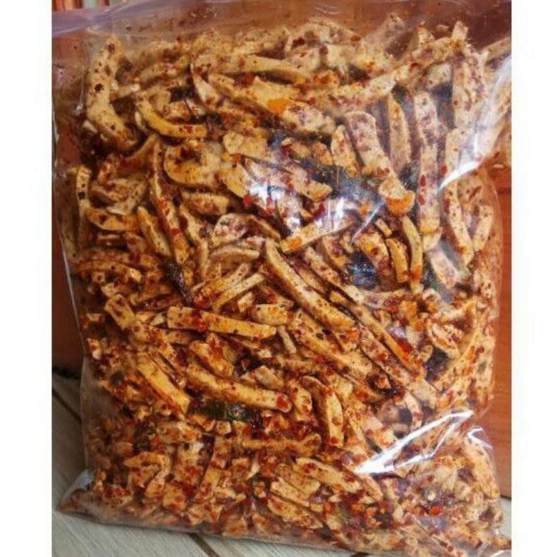 

HJ Basreng Baso Goreng pedas super krispi Extra daun jeruk Netto 1000 gram/1kg