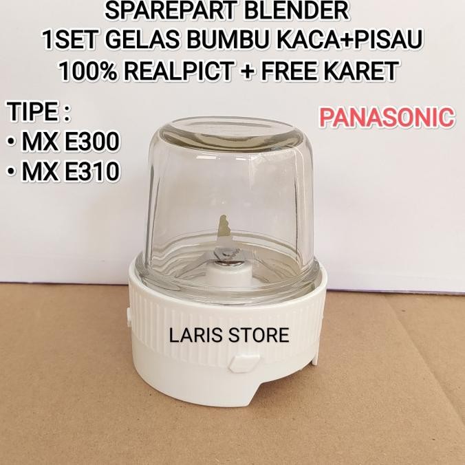 Diskon Gelas Bumbu Kaca + Pisau 1Set Blender Panasonic Mx E300 Mx E310 Dll