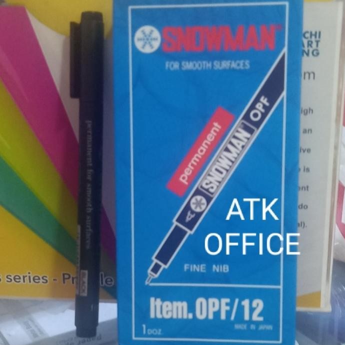 

Tersedia Spidol Snowman OHP OPF Fine Permanent sedus (12Pcs)