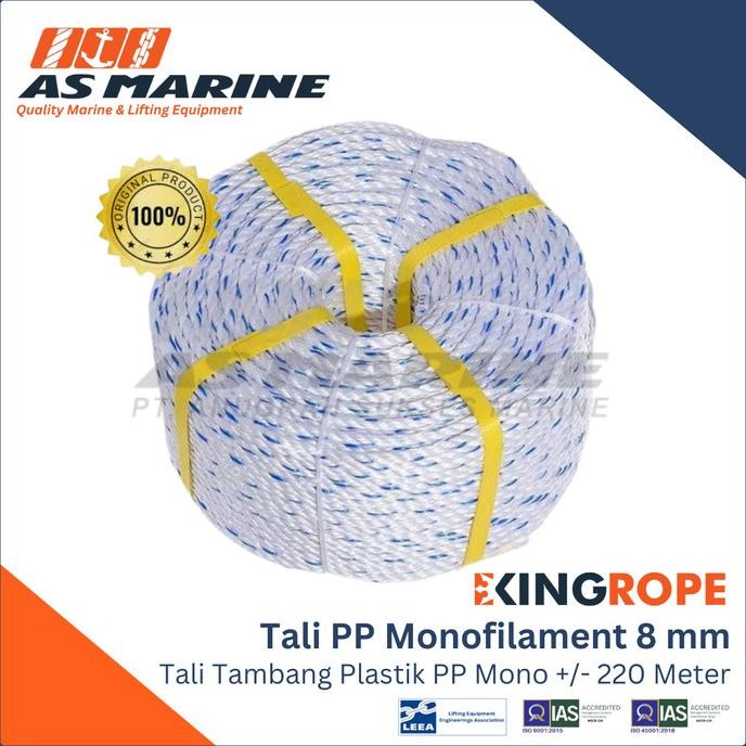 

Tali Tambang PP Mono / Tali Plastik PP Monofilament 8 mm