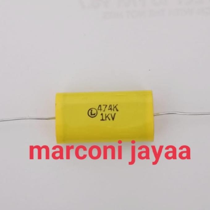 Promo kapasitor axial 474k 1kv/ 0,47uf 1000VDC COD