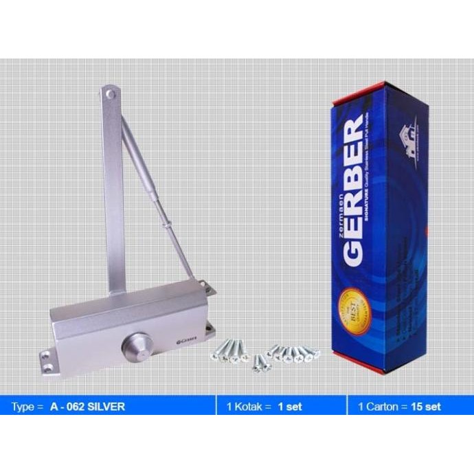 TERMURAH - DOOR CLOSER pintu otomatis Gerber A062 silver