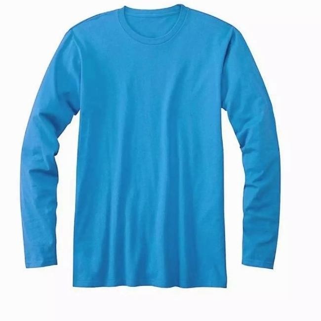 new kaos polos pria/wanita 24's lengan panjang - biru turkish