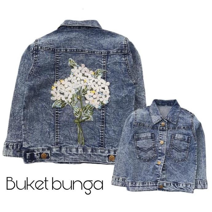 Jaket Jeans Anak Bunga /Jaket Jeans Anak