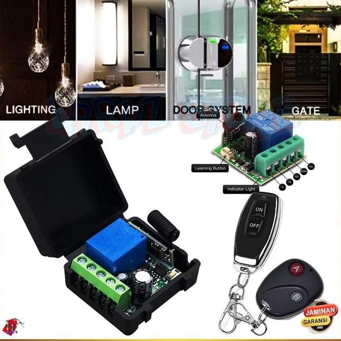 Promo Wireless RF Transmitter Remote Control Receiver 433 MHz Universal Switch Modul Songle Relay DC