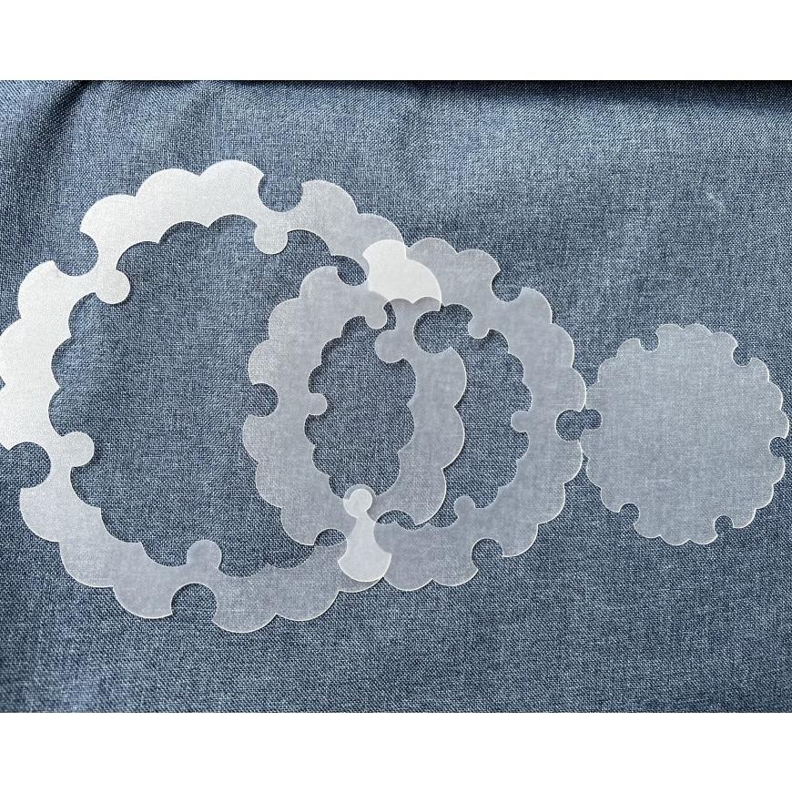 Template Sulam Sashiko Patch Snow Ring