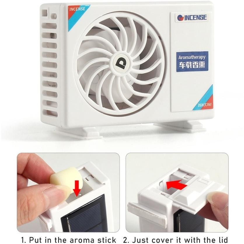 Parfum Mobil Model Ac Aromaterapi Tenaga Surya Sudah + Refill