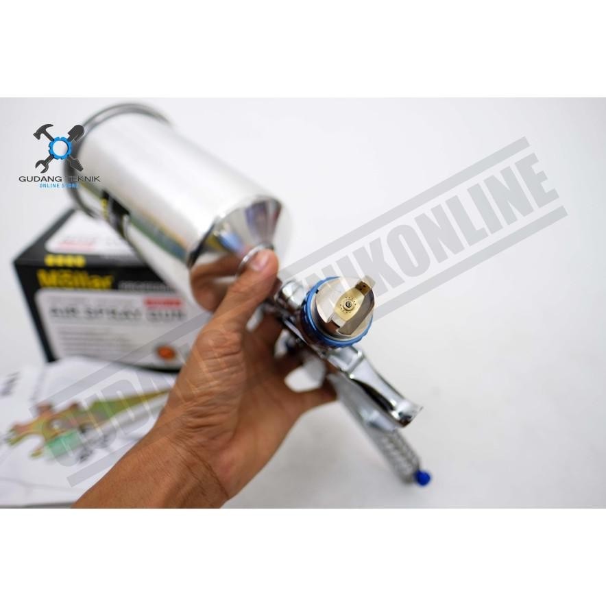 Spray Gun HVLP 1.4mm MOLLAR H827 Tabung Almunium / Alat Spraygun Semprot Semprotan Cat H 827 MOLLAR