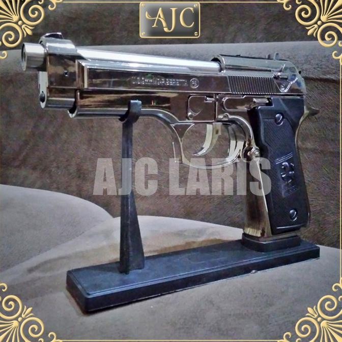 KOREK API PISTOL BARETTA SILVER BESAR MIRIP ASLINYA