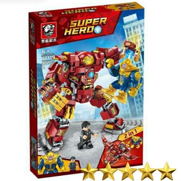 BRICKS LEGO SUPER HERO AVENGERS INFINITY WAR 2 IN 1 MARVEL MOVIE ROBOT TYPE 71119KW