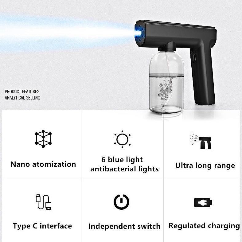 Nano Spray Gun Disinfectant Disinfektan Spray Gun Disinfectant Wireless Fogging Machine Nirkabel Fog