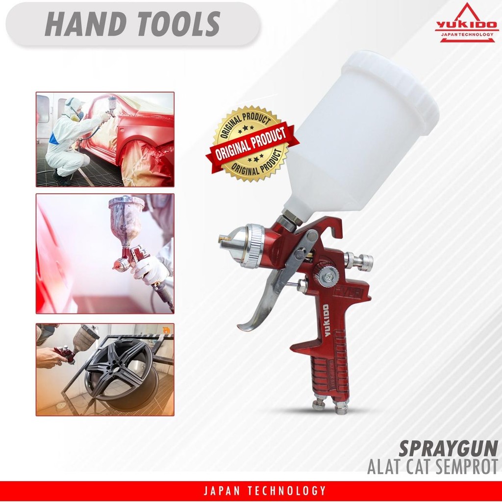 YUKIDO - Spray Gun Auarita Gravity F3 HVLP Nozzle 1.4mm Semprotan Cat Airbrush